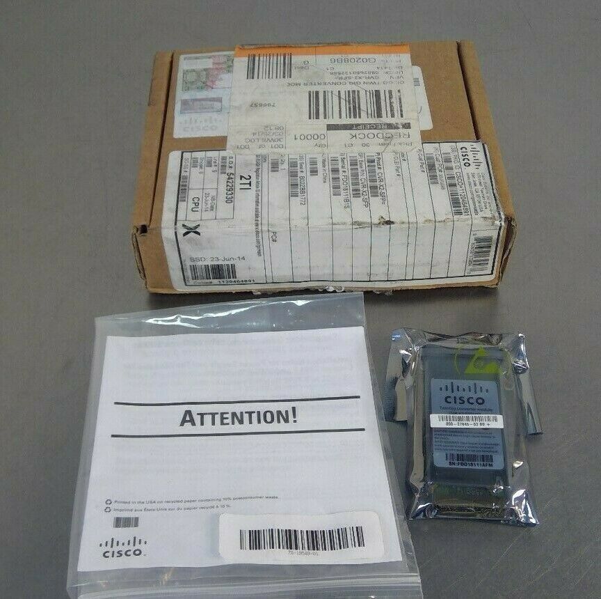 Cisco Systems - PN: CVR-X2-SFP= TwinGig Converter Module - CVR-X2-SFP V02     3C