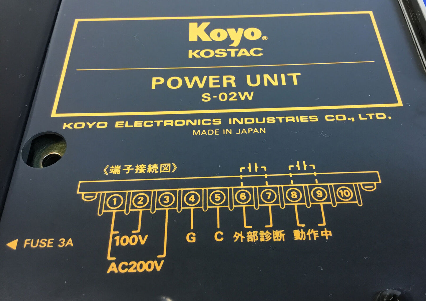 KOYO KOSTAC S-02W PLC POWER UNIT BIN#4