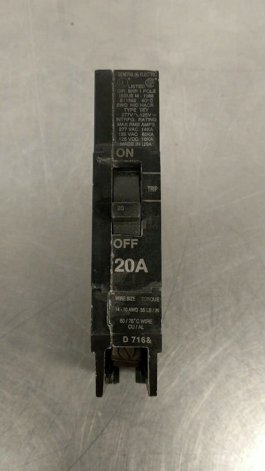 General Electric D716& Issue M-1068 Circuit Breaker 1P 20A 4D