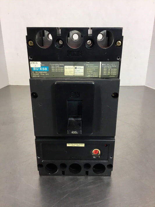 Fuji BU-KSB3400 400A Circuit Breaker 3 Pole 600VAC   4C