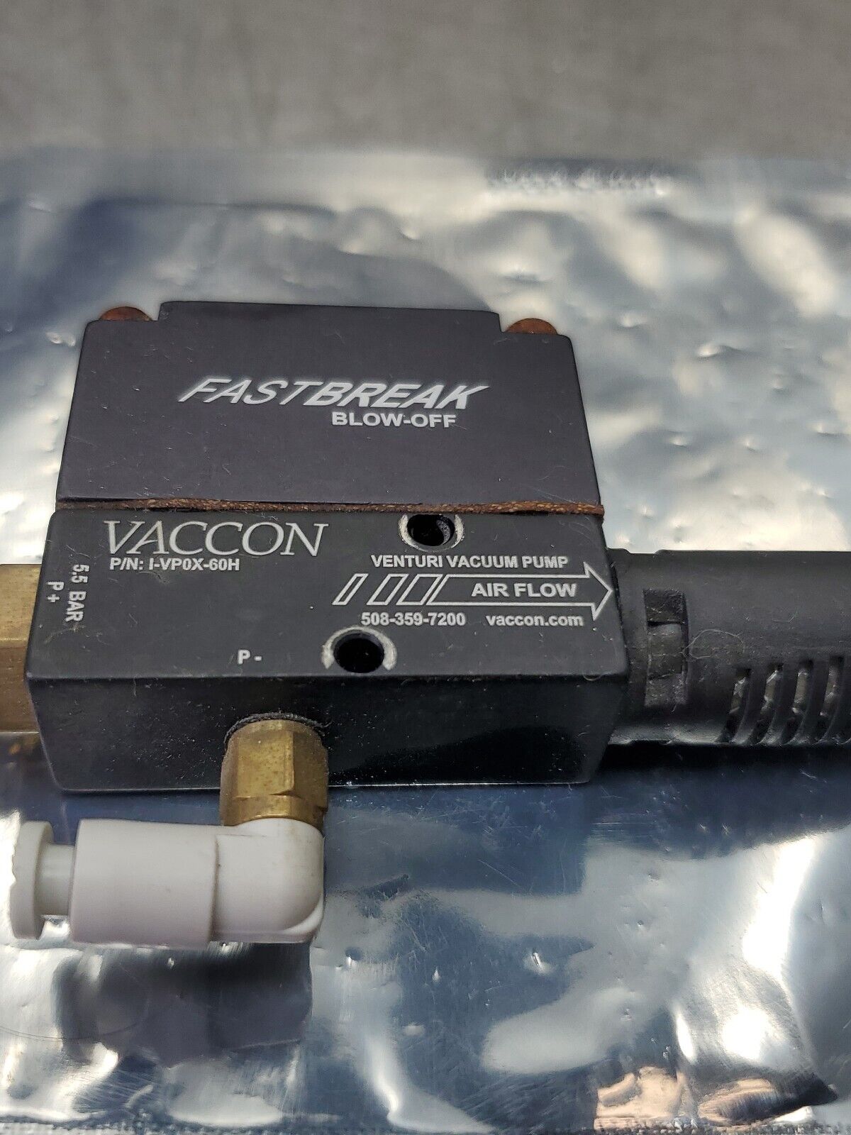 Vaccon I-VP0X-60H FASTBREAK BLOW-OFF Venturi Vacuum Pump.                  6E-11