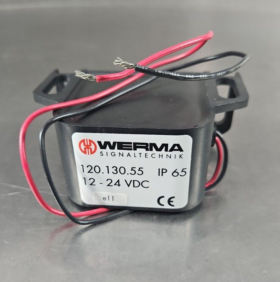 WERMA 120.130.55 Elektr. Sirene Selfadjust Pulston 24VC. 77-102db.      Loc4C-24