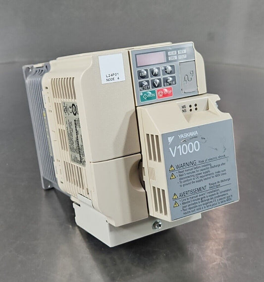 Yaskawa CIMR-VU4A0005FAA with SI-N3/V PRG:1019. V1000 AC Drive.            1B-16