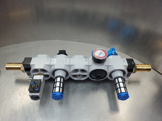 FESTO 170683 + 162589 + 2 x 170686 + 172962 + PEV-1/4-B-OD Hydraulic Manifold 6D