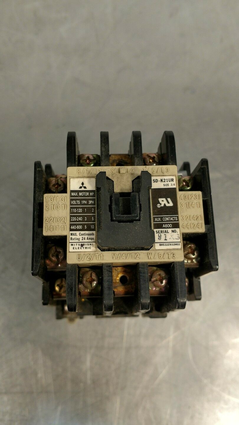 MITSUBISHI SD-K21UR 24 A 3 PH CONTACTOR                                    4E-10