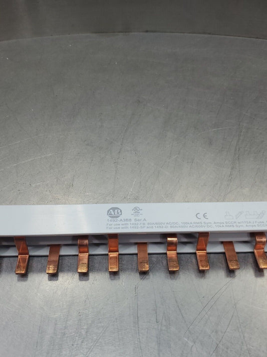 ALLEN BRADLEY 1492-A3B8 SER. A (8.5 IN; 12 PIN) BUS BAR.                    4E-2