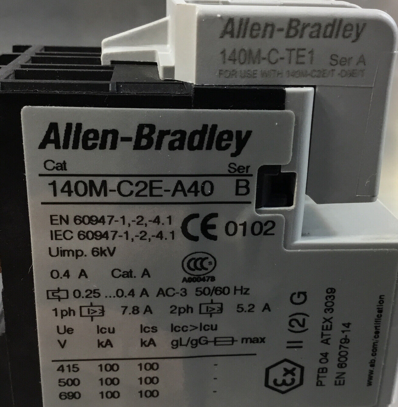Allen Bradley  140M-C2E-A40 /B  Motor Protector Circuit Breaker 0.25-0.4A    4C
