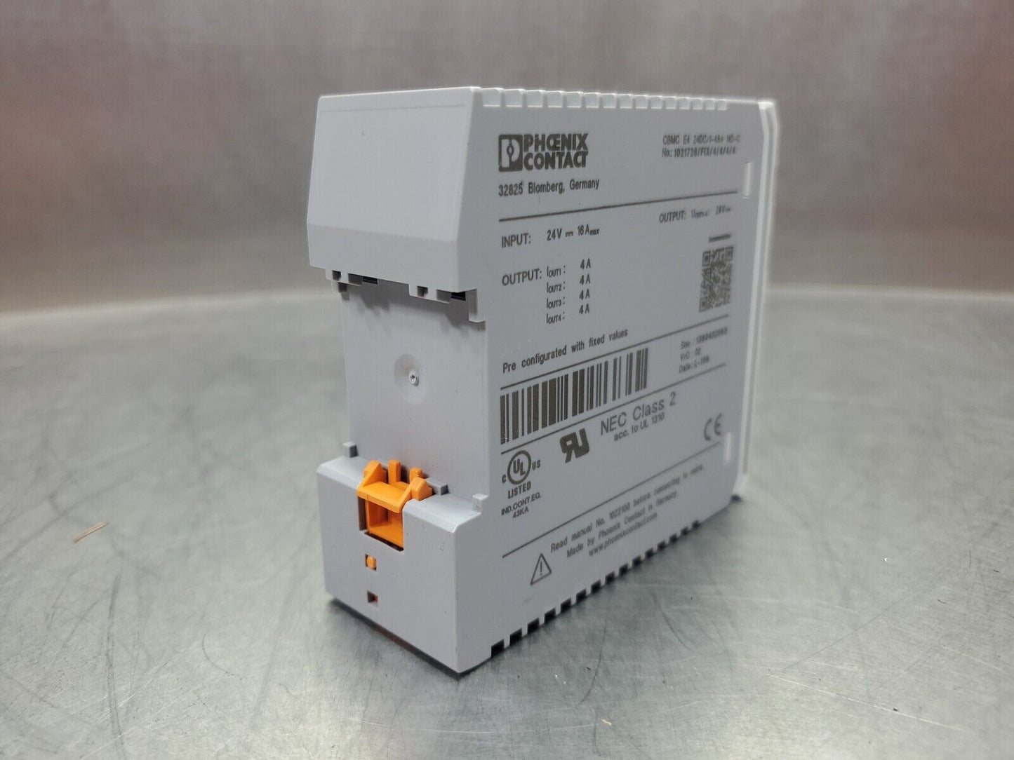 PHOENIX CONTACT CBMC E4 24DC/1-4A+ NO-C PLC Module.                        3D-27