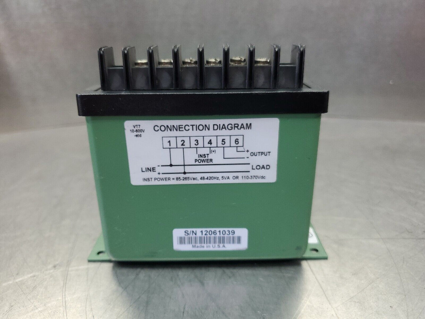 OHIO SEMITRONICS VT7-009E 0-500VDC VOLTAGE TRANSDUCER.                        4H