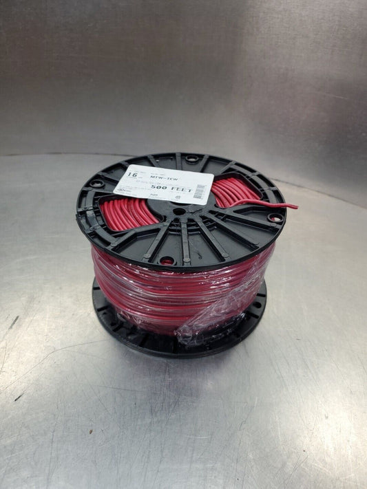 Alan Wire #16AWG 26 Strand MTW-TEW Lead Wire - Red, 500ft Spool.           5D-24