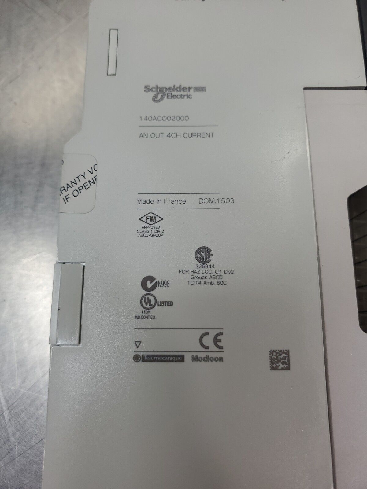 SCHNEIDER ELECTRIC ACO 020 00 ANALOG OUTPUT MODULE (140ACO02000)           3A-14