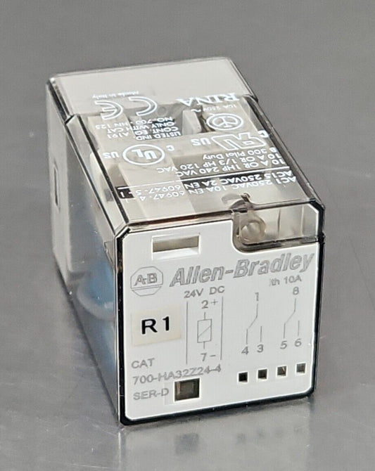 ALLEN BRADLEY  700-HA32Z24-4 Ser D  24 VDC  RELAY.                         4C-22