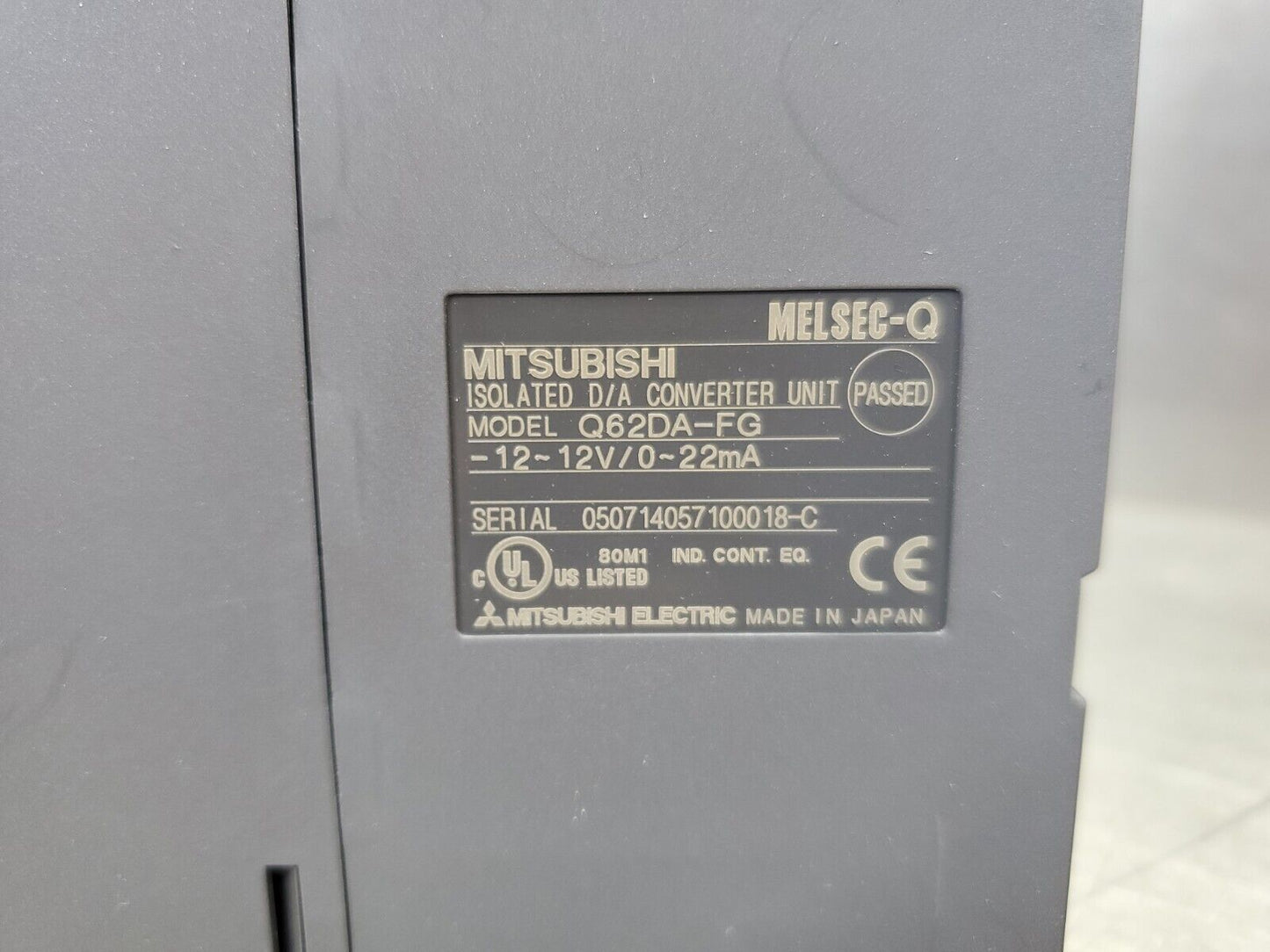 Mitsubishi Q62DA-FG Isolated D/A Converter Unit - See Description.        3C-22