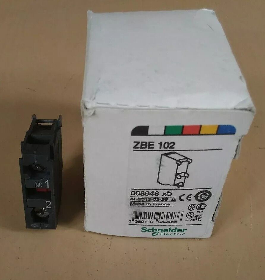 Schneider Electric ZBE-102 Contact Block- Box of 5                 4D