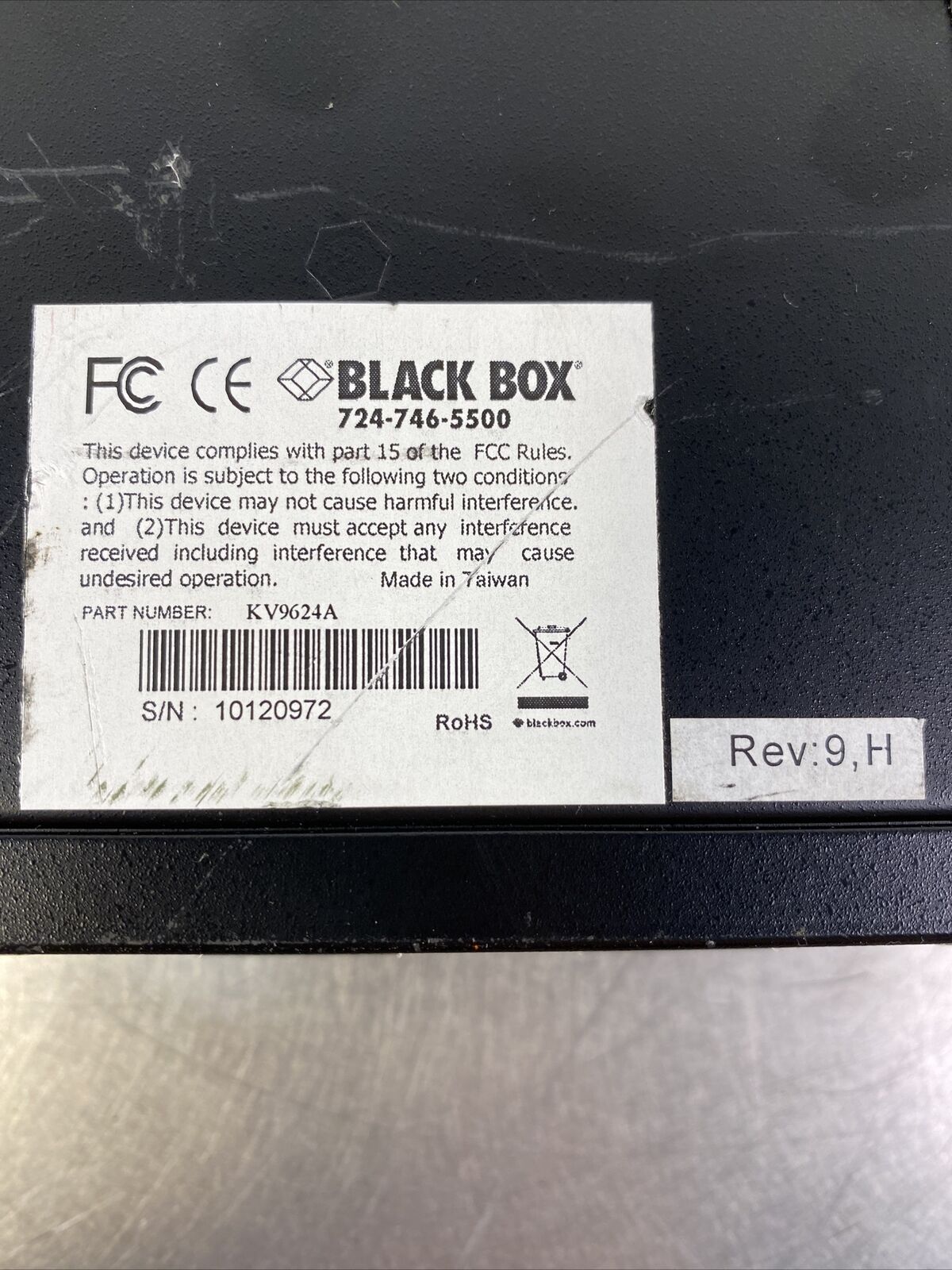BLACK BOX KV9624A SERVSWITCH DT Series  4D