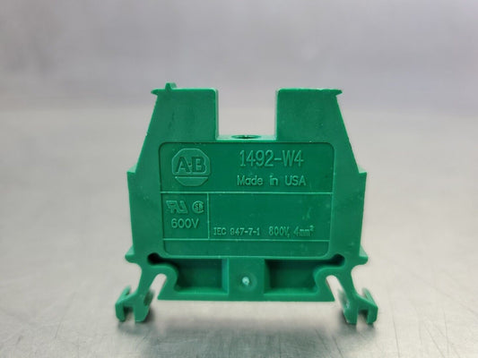 Allen-Bradley 1492-W4 600V 4mm² Terminal Block - GREEN