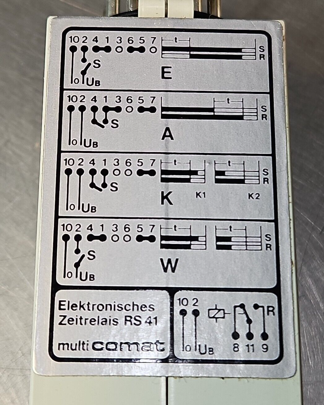 MULTI COMAT RS 41-2 Electronic Time Relay Pluggable    Loc3B28