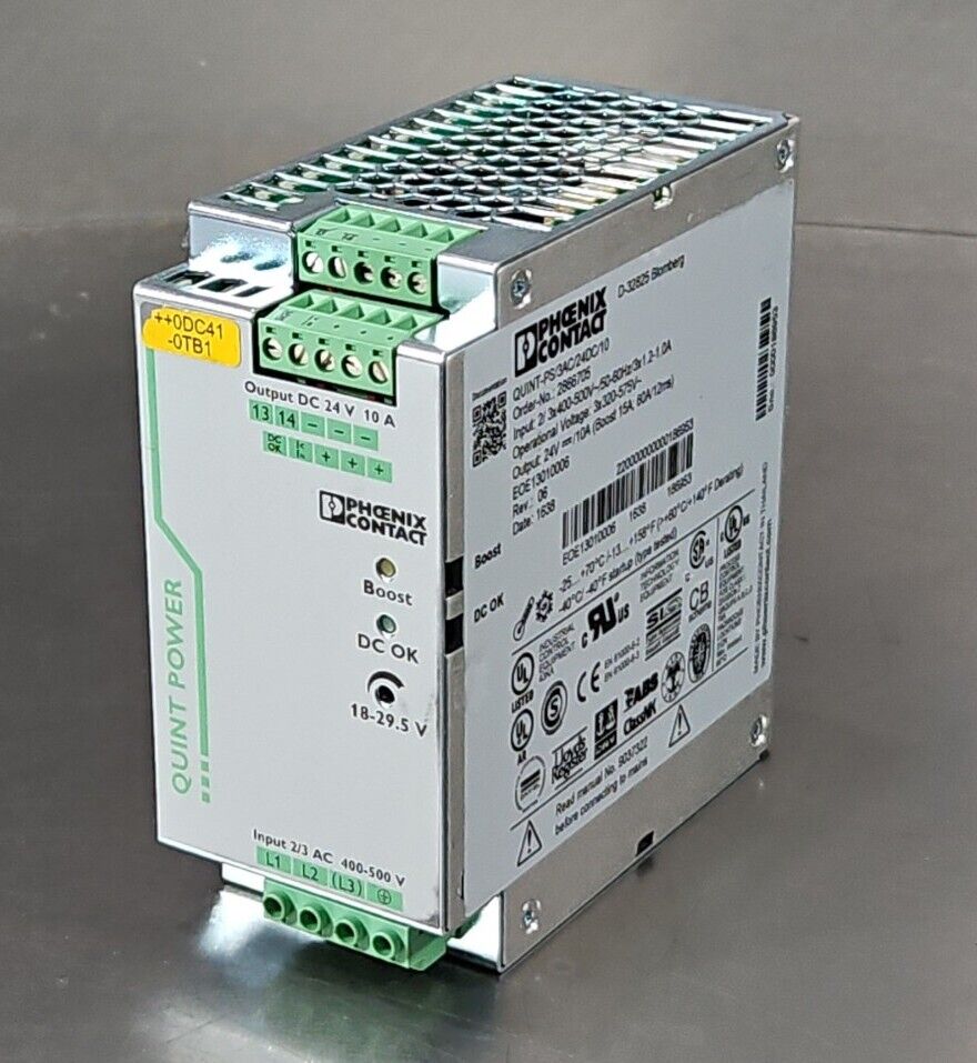 Phoenix Contact QUINT-PS/3AC/24DC/10 Power Supply.                         4E-24