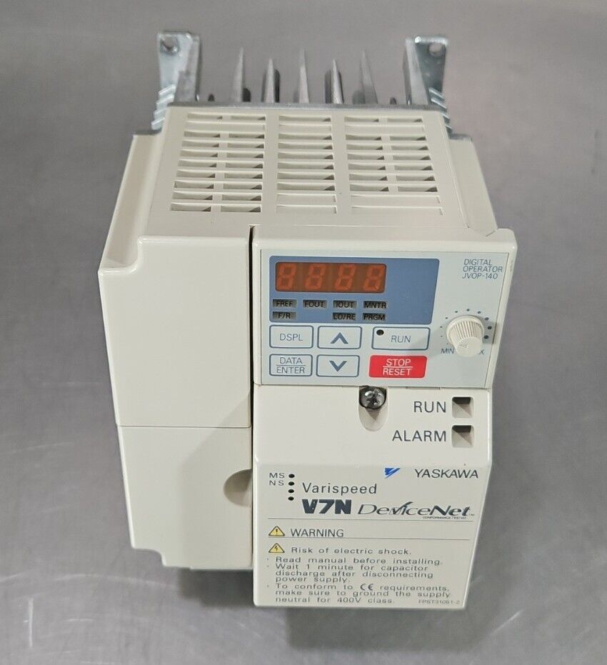 YASKAWA CIMR-V7NU40P7 SPEC:40P71 PRG:0013 VARISPEED DEVICE NET.  Loc 1B-5