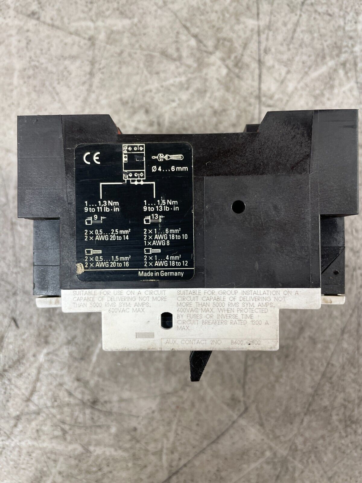 Siemens 3VU1300-2MK00  4-6Amp Motor Circuit Breaker Protector Starter @2D