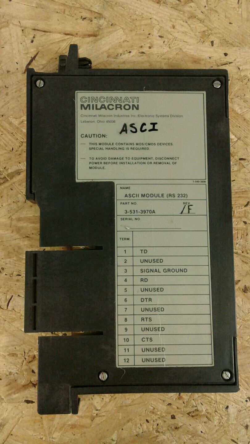 Cincinnati Milacron ASCII Communication Module 3-531-3970A                   AUC
