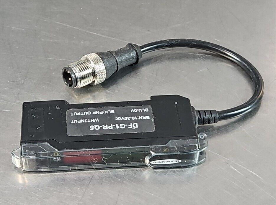 BANNER ENGINEERING DF-G1-PR-Q5 DUAL DISPLAY FIBER AMPLIFIER.            Loc5E-25