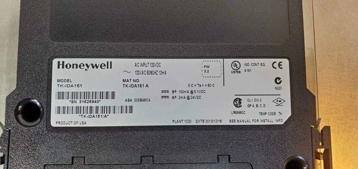 Honeywell/ Allen Bradley TK-IDA161A Digital Input Module Loc.3A