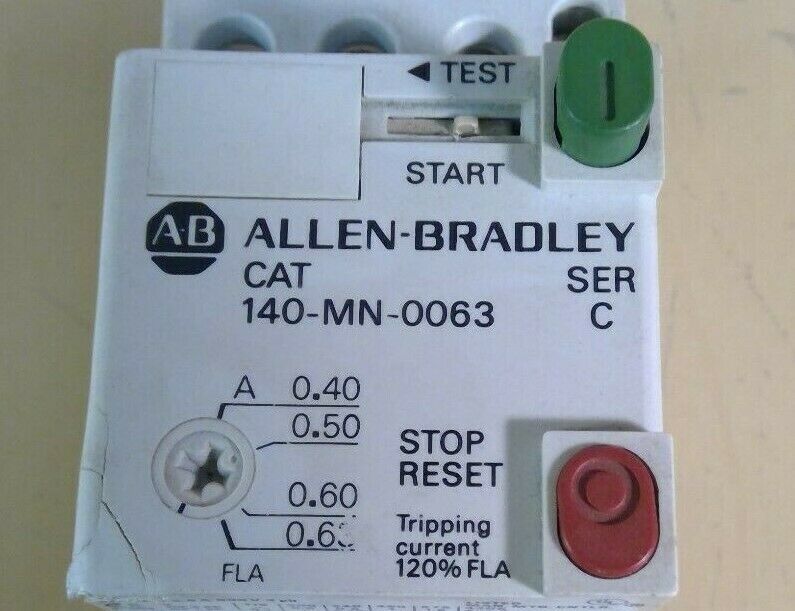 Allen-Bradley 140-MN-0063 Series C Manual Motor Starter                     4D