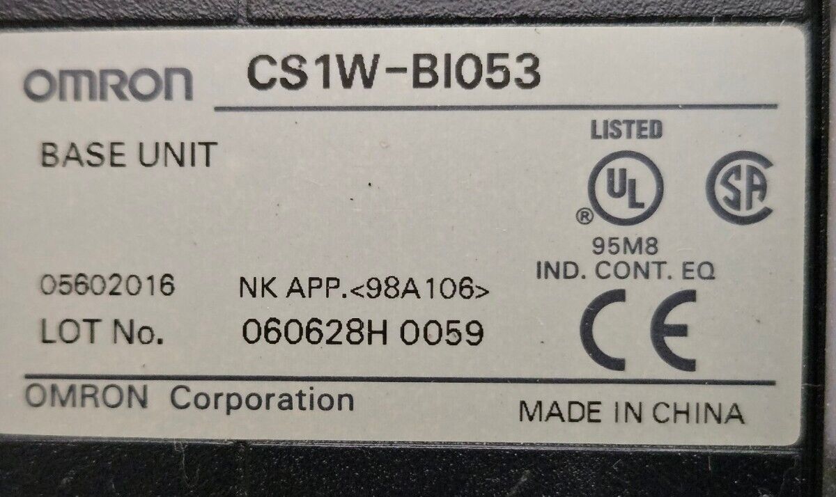 Omron CS1W-BI053 / PA204/ NCF71/ DRM21-V1 PLC Unit                         3A-22
