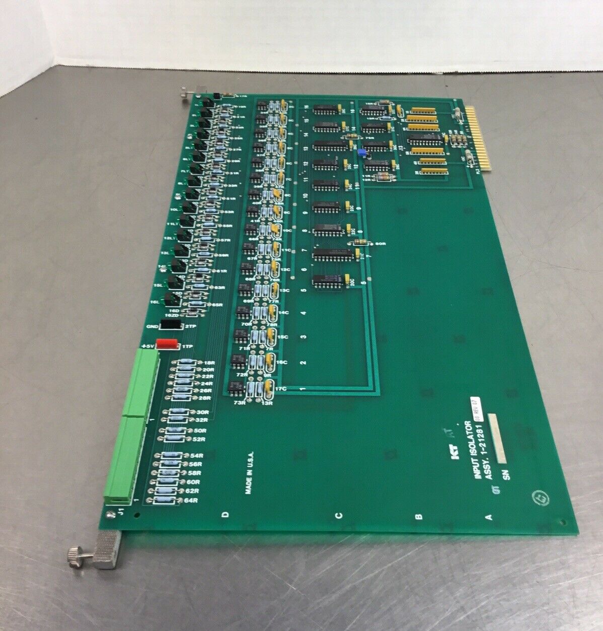 KEARNEY & TRECKER INPUT ISOLATOR CIRCUIT BOARD 1-21281 1-21281-00 REV 7    3D-18