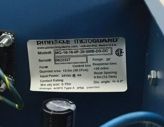 Pinnacle Microguard Control Box Controller MG-16-16-0F-20-SMB-DS-DC     5E