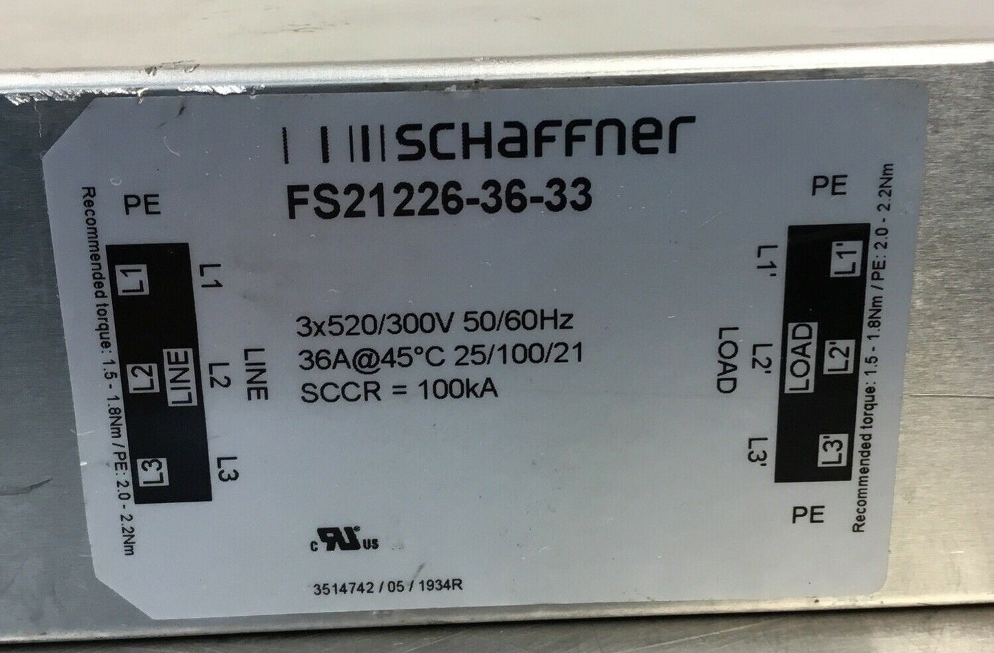 Sew Eurodrive NF035-503 / Schaffner FS21226-36-33 AC Netzfilter   Loc.1A