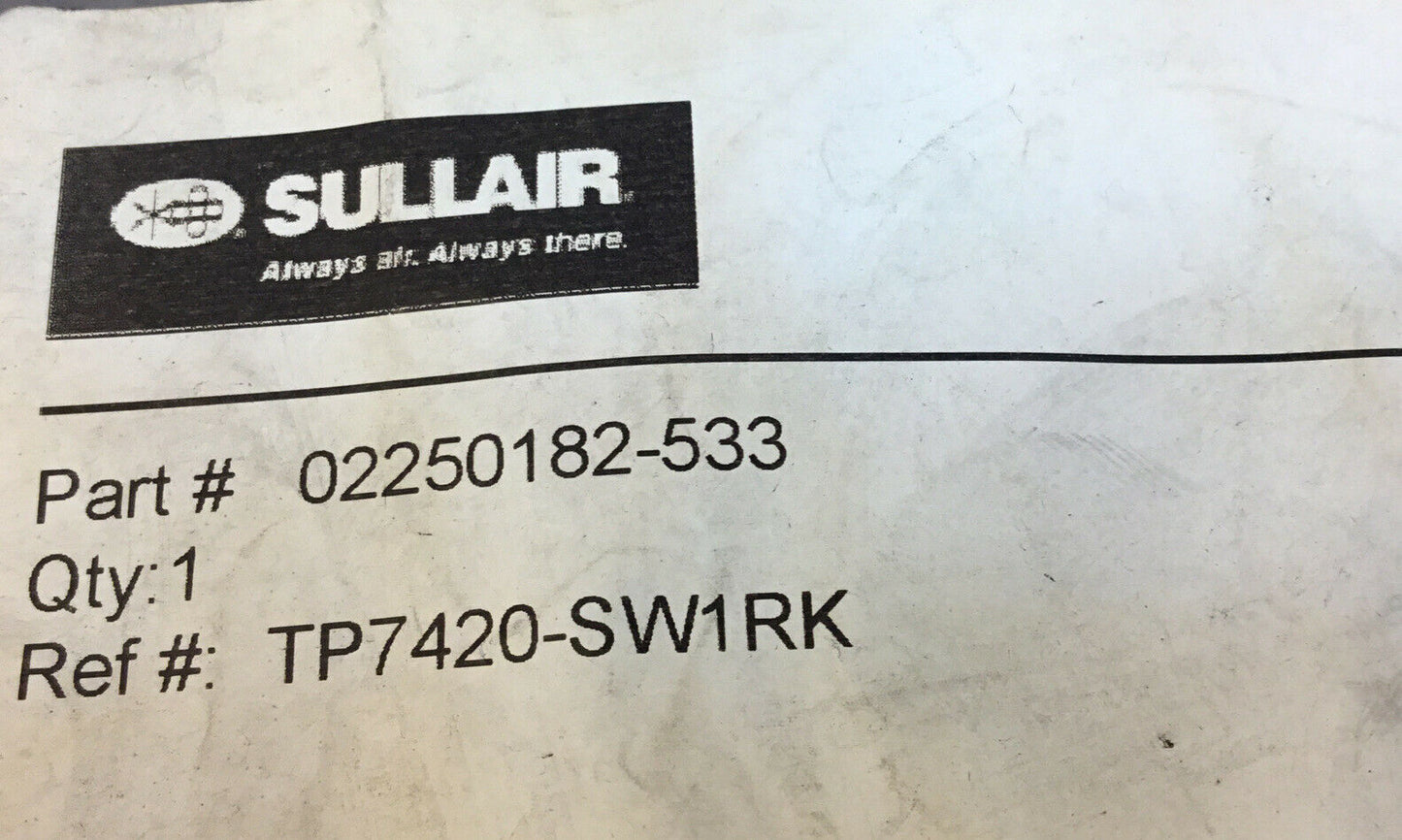 Sullair  02250182-800  Repair Kit 2” Swing Chk Vlv      Loc.6A