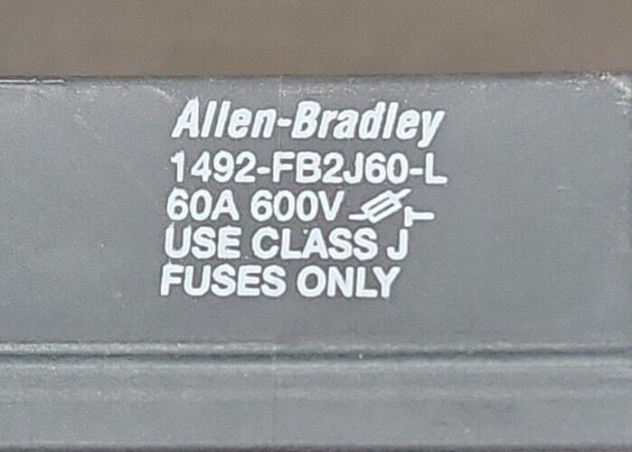 Allen Bradley 1492-FB2J60-L Fuse Holder Ser B. 600V, 60A. 2 Poles.        4D-18