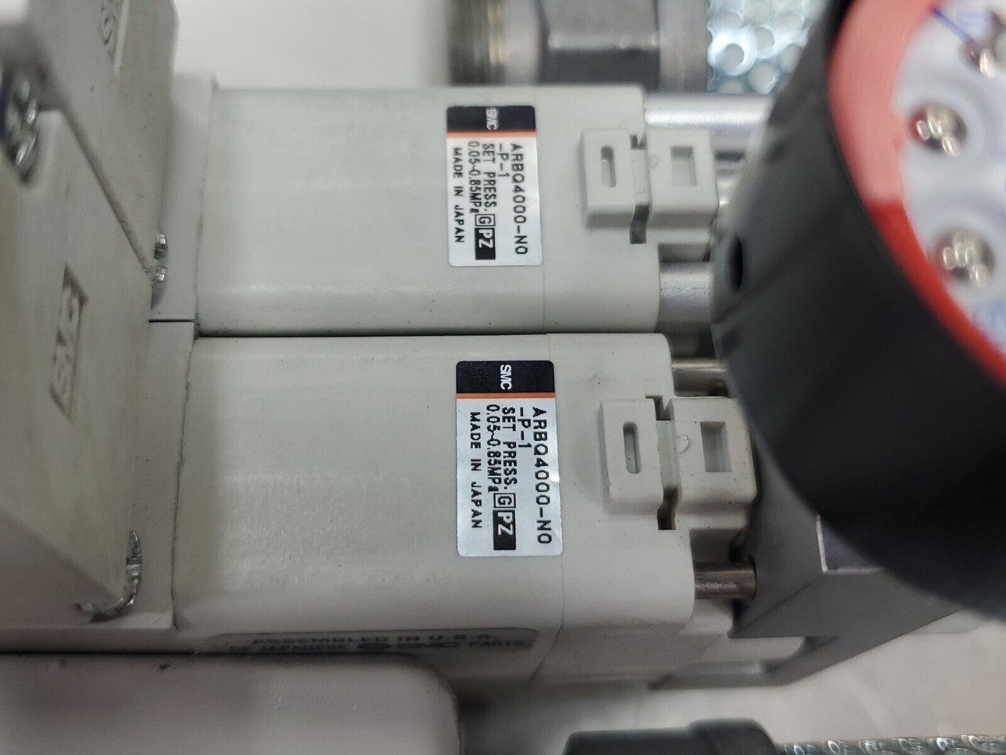 SMC HHB-113629 Manifold w/(2) VQC4100-5 Solenoid Valves & US21928 Modules. 6E-10