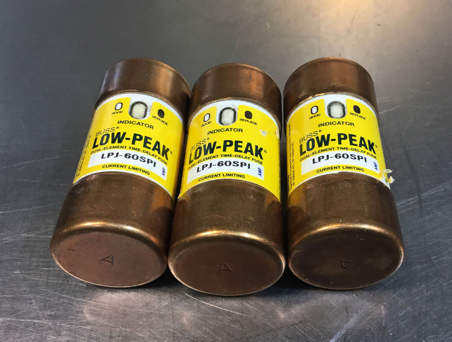 Cooper / Bussmann  LPJ-60SPI  Low Peak Indicator Fuse Time Delay 60 A   4E-1
