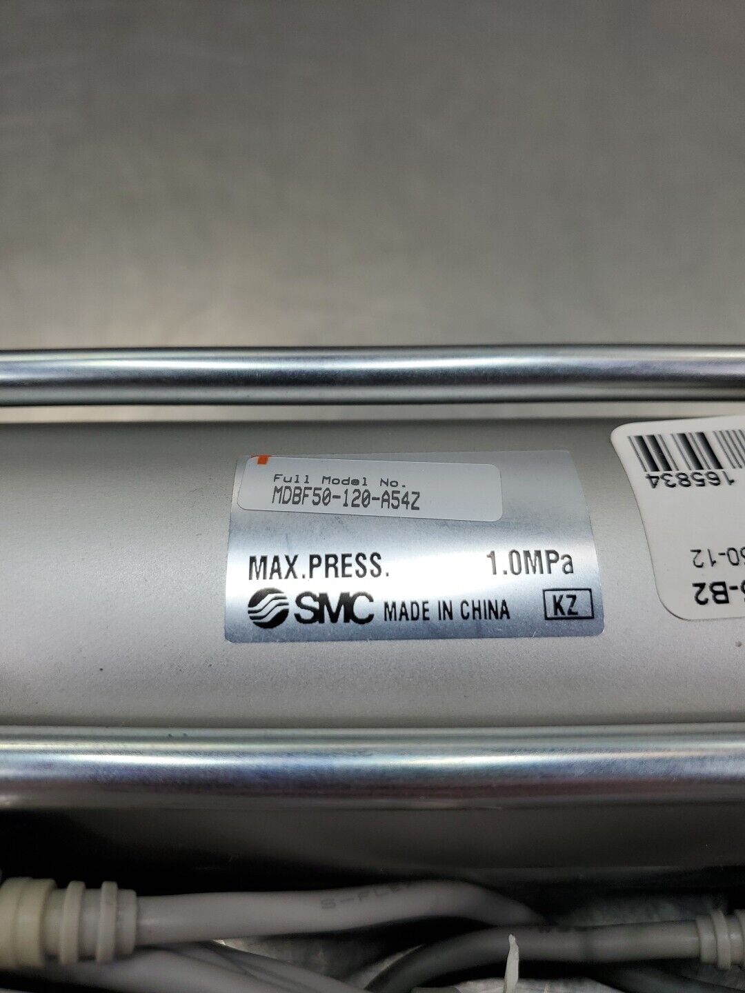 SMC MDBF50-120-A54Z Pneumatic Cylinder w/2-SMC D-A54 Reed Switches.       6B-13