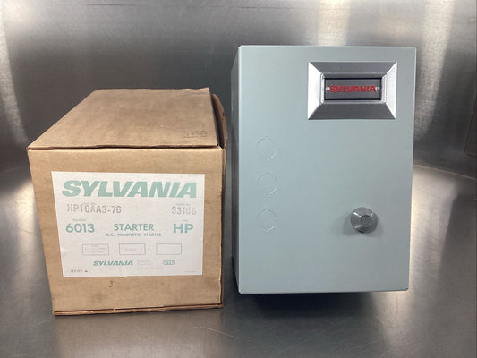 Sylvania  HP10AA3-76   6013 AC Magnetic Starter  HP10U03  3 Pole 27A 600V  4E-32