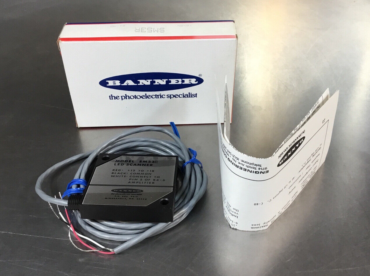 BANNER ENGINEERING  SM53R  LED Scanner    3D-30