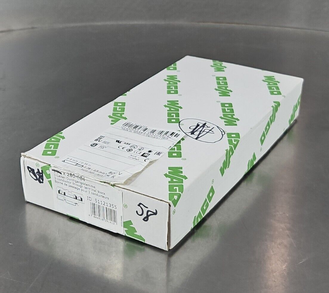 WAGO 280-684 Conductor Through Terminal Block - Lot of 58.              Loc3C-11