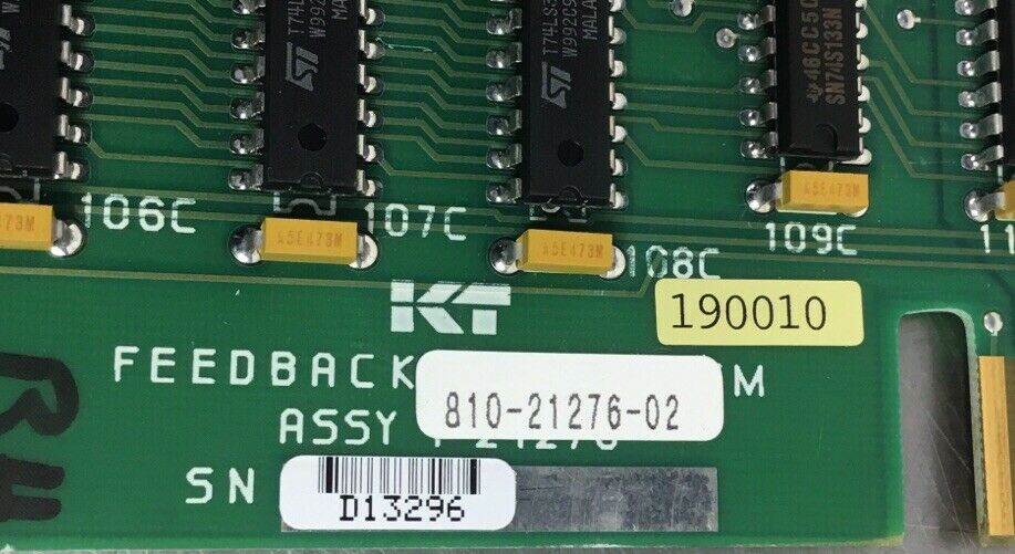 KEARNEY & TRECKER FEEDBACK SUBSYSTEM CIRCUIT BOARD 1-21276 / 810-21276-02  3D-18