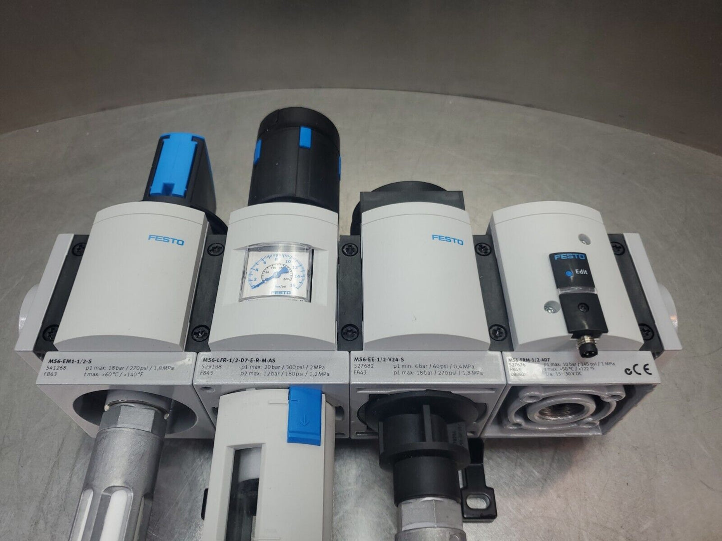 Festo MS6-EE-1/2-V24-S, MS6-LFR-1/2-D7-E-R-M-AS Modules.                      6D
