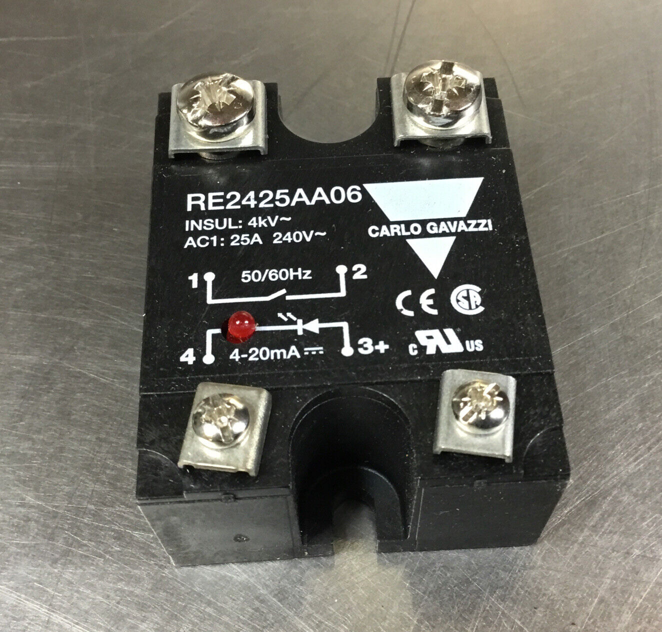CARLO GAVAZZI  RE2425AA06  Solid State Relay 240V 25A    4H