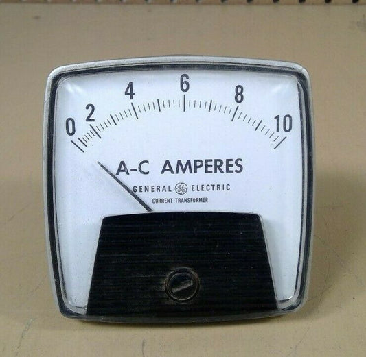 General Electric 50-162141LSMT2 Panel Meter 0-10AC Amperes                    5D