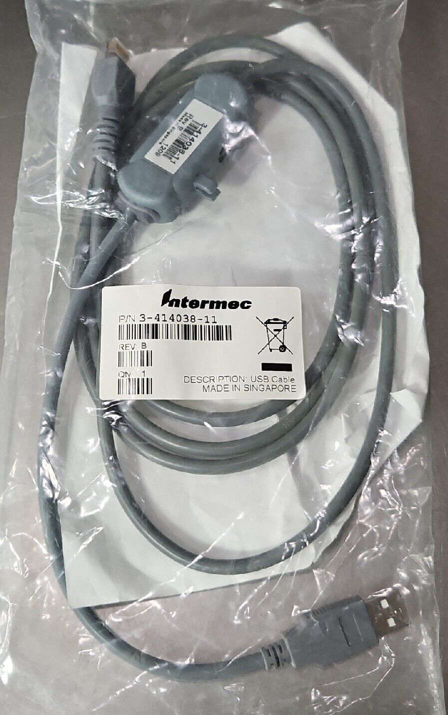 Intermec 3-414038-11 USB Data Transfer Cable.                          Loc 5E-13