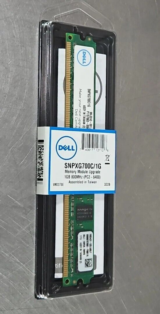 Dell PC2-6400 1 GB DIMM 800 MHz DDR2 SDRAM Memory (SNPXG700C/1G).          3B-24