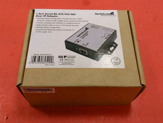 StarTech.com 1 Port RS-232/422/485 1Port Over IP Adapter     3A