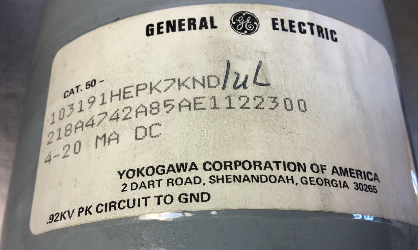 YOKOGAWA / GE  103191HEPK7KND/UL  0-1200 AMPS METER 4-20 MA DC.     6D