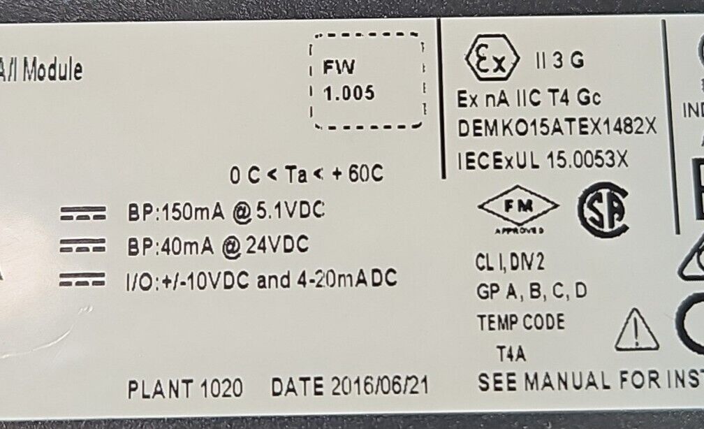 Allen Bradley 1756-IF8 Ser A ControlLogix Analog Input Module.          Loc3C-23