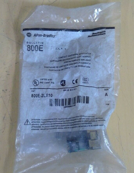 Allen-Bradley 800E-2LX10 Series A Contact Cartridge with Latch                4D